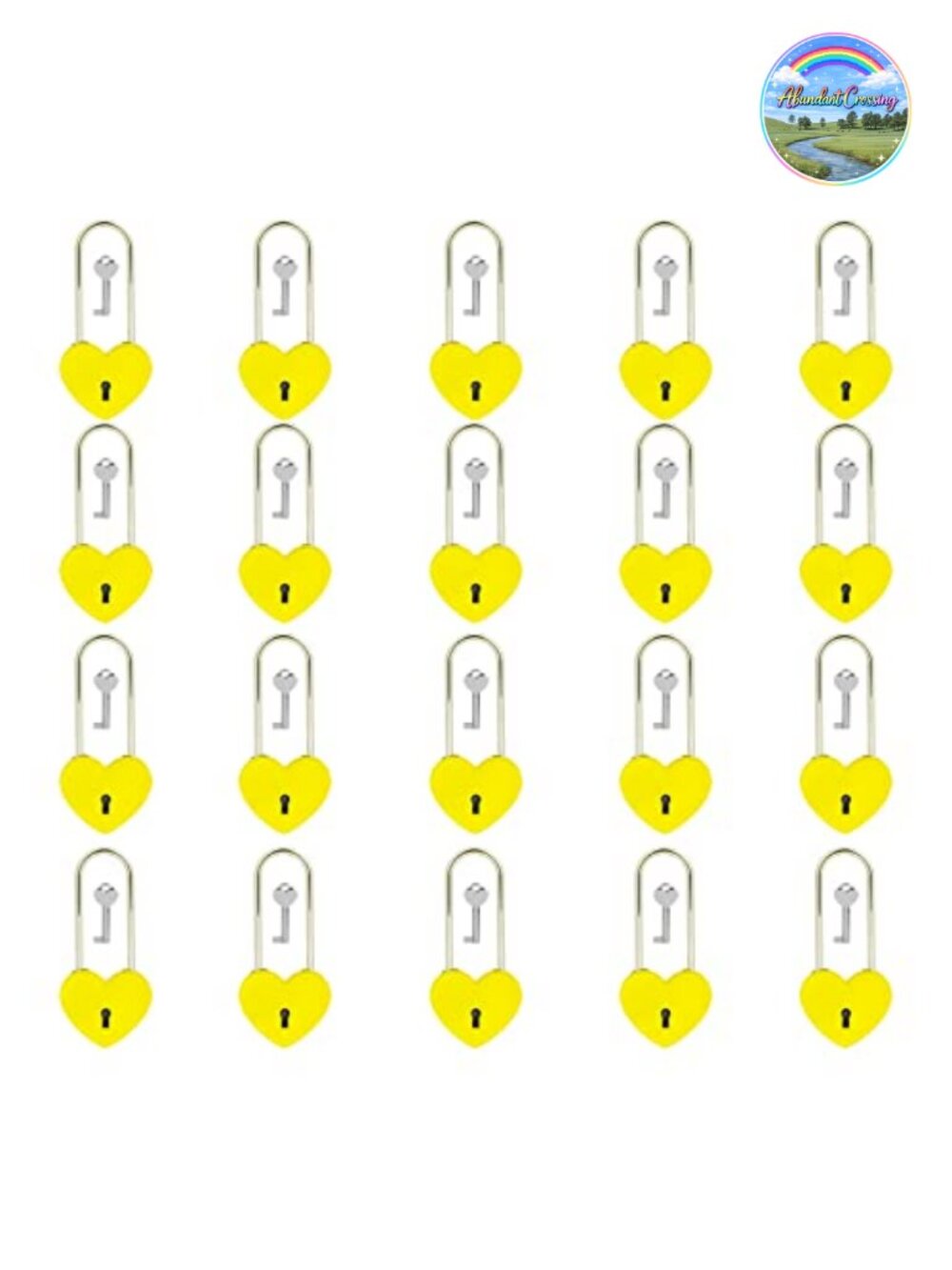 20 Pcs Heart Padlocks with Keys - Zinc Alloy Love Lock for Lovers, Wedding,